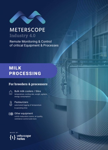 Milk Processing: Monitoring heating condition, pasteurization, operating time, humidity, setpoint, offset. Close supervision only during operation